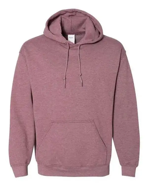 Gildan  Heavy Blend  Mens Heather Dark Maroon Hooded Sweatshirt, Fabric, Menswear, Casual, Cotton, Tops, Garment