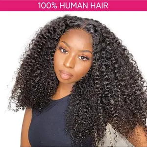 28" Curly 4x7 Lace Human Hair Glueless Wig, Pre-Plucked Natural Hairline & Baby Hair | Breathable, Lightweight | Daily Quick Style Wig By YMSGIRL Hair Outdoorfun