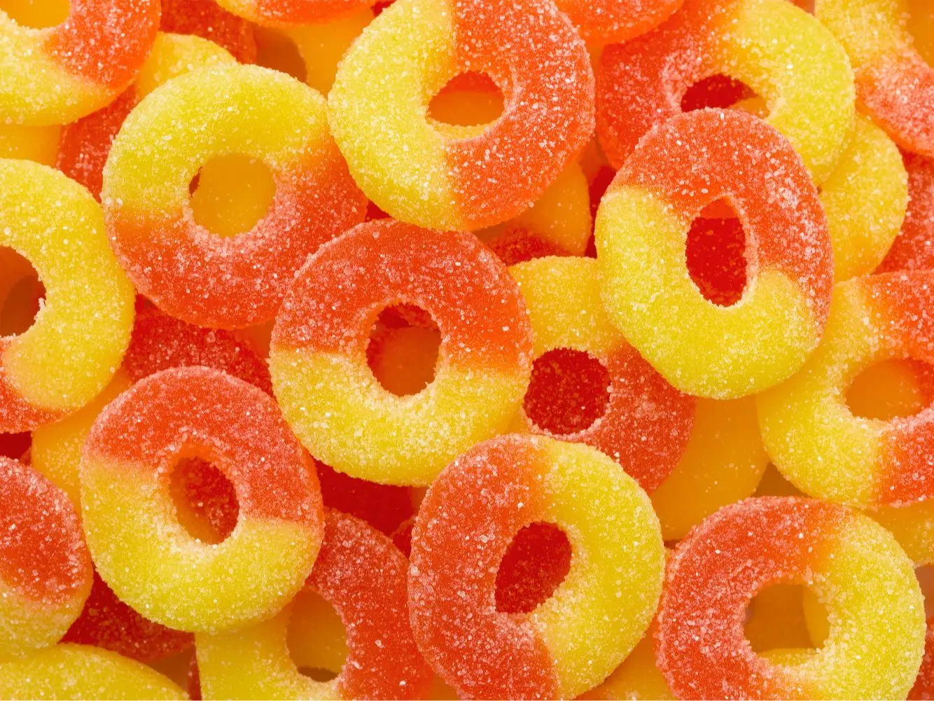 Peach Rings Gummies, Bulk Candy, Juicy Peach Chewy Sweets, Edible Soft Treats for Candy Bowls, Fruit Sweet Candy