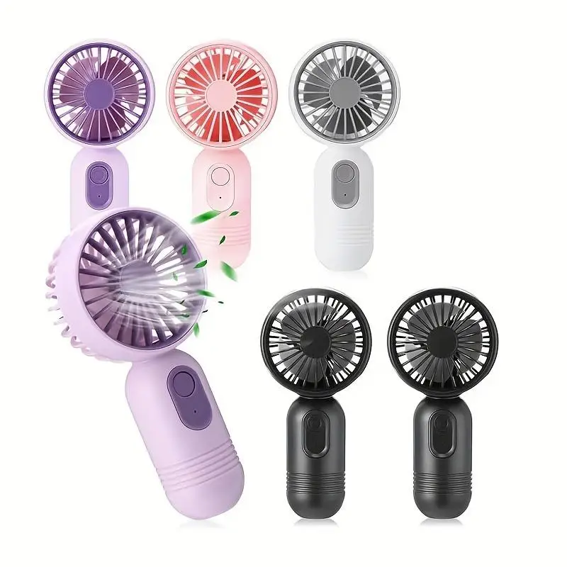 Portable Handheld Fan, USB Rechargeable Fan with 3 Speed Setting, Mini Fan for Makeup, Travel, Beach, Indoor and Outdoor Use