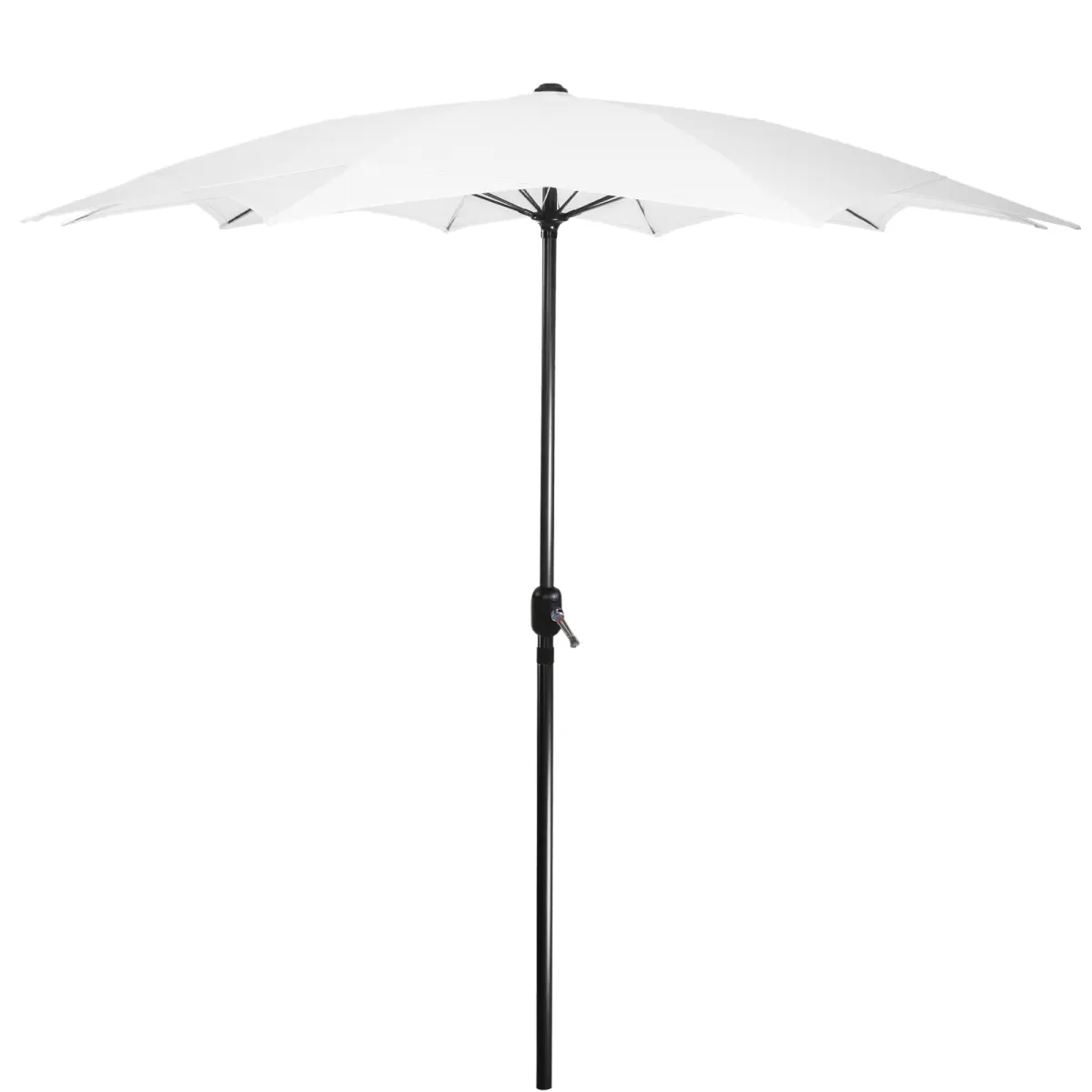 Northlight 35127427 8.85 ft. Outdoor Patio Lotus Umbrella with Hand Crank, White