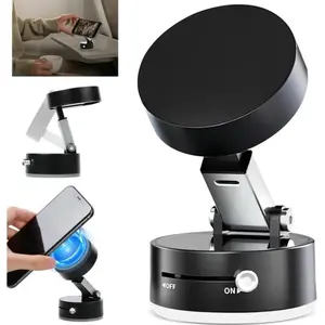 Magnetic Phone Holder - Vacuum Suction Cup Design for iPhone & Android - Multifunctional Phone Stand for Home Office Use - Grip