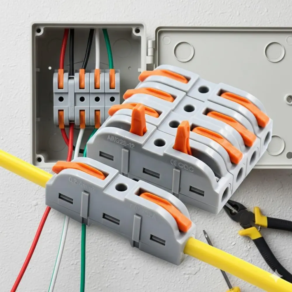 Electrical Quick Splice Connector Kit, Solderless Connectors, Insulated Wire Terminals for 28-12 AWG, 10 to 50 Pack. Compact Crimp Terminal Blocks, Splice & Butt Connectors for Fast, Solder-Free Wiring. DIY Electrical Repair.