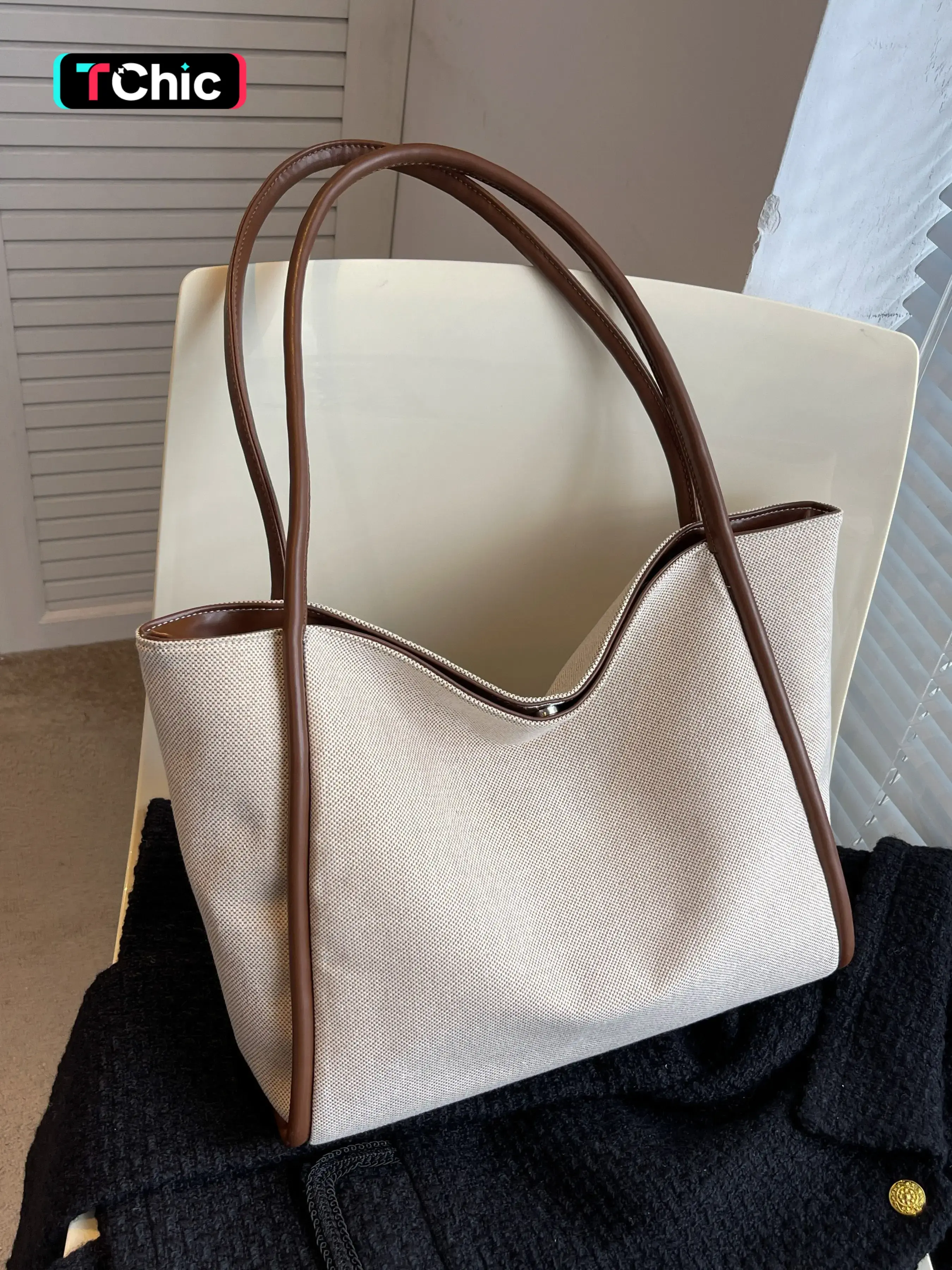 Women's Fashionable Tote Bag, Handbag Shoulder Bag, Casual Large Capacity Shoulder Bag for Work & Daily Used, Trendy Versatile High-quality Daily Commuting Bag, Stylish Versatile Bag, Daily Commuter Bag