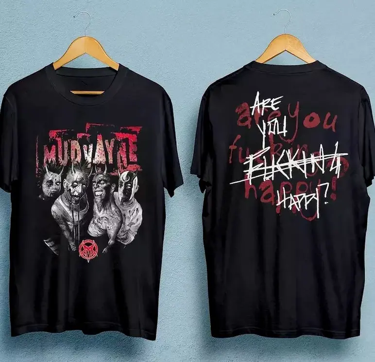 [SALE UP TO 50%] Mudvayne band 2 sides T-shirt black Unisex