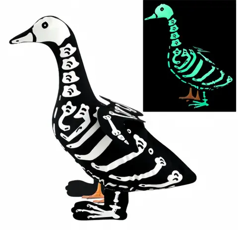 Halloween Porch Goose Outfits Glow in the Dark Outfits for 23'' Plastic/Cement Goose Skeleton Pumpkin Ghost Costume for Lawn Goose Hallloween Porch Decor Halloween gifts for Mom