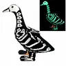Halloween Porch Goose Outfits Glow in the Dark Outfits for 23'' Plastic/Cement Goose Skeleton Pumpkin Ghost Costume for Lawn Goose Hallloween Porch Decor Halloween gifts for Mom