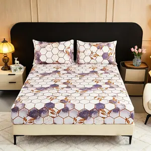 Bed Sheet Set (1 Bed Sheet + 2 Pillowcases), Style Trendy Bed Sheets, Multiple Colors Available, Create Luxurious Bedroom