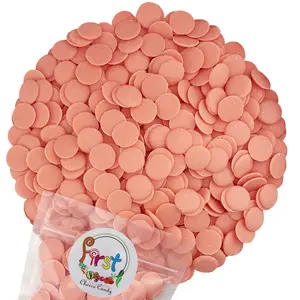 PINK CHOCOLATE MELTING WAFERS 1 LB BAG PINK CHOCOLATE MELTING WAFERS 1 LB BAG