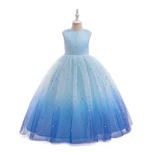 New Design Sparkle Flower Girl Tulle Dress Luxury Sequin Princess Dress for Wedding Bridesmaid Birthday Party Pageant Prom | Elegant Sleeveless Formal Kids Fancy Gown