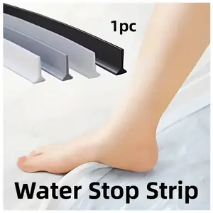 1Pc 2Meters Self-Adhesive Sealing Strip- Shower Door Splash Guard, Water-Blocking Strip, Leak Proof Seal, Anti-Splash for Countertop, Used for Gaps Between Shower, Kitchen Countertop, Sink, And Stove.