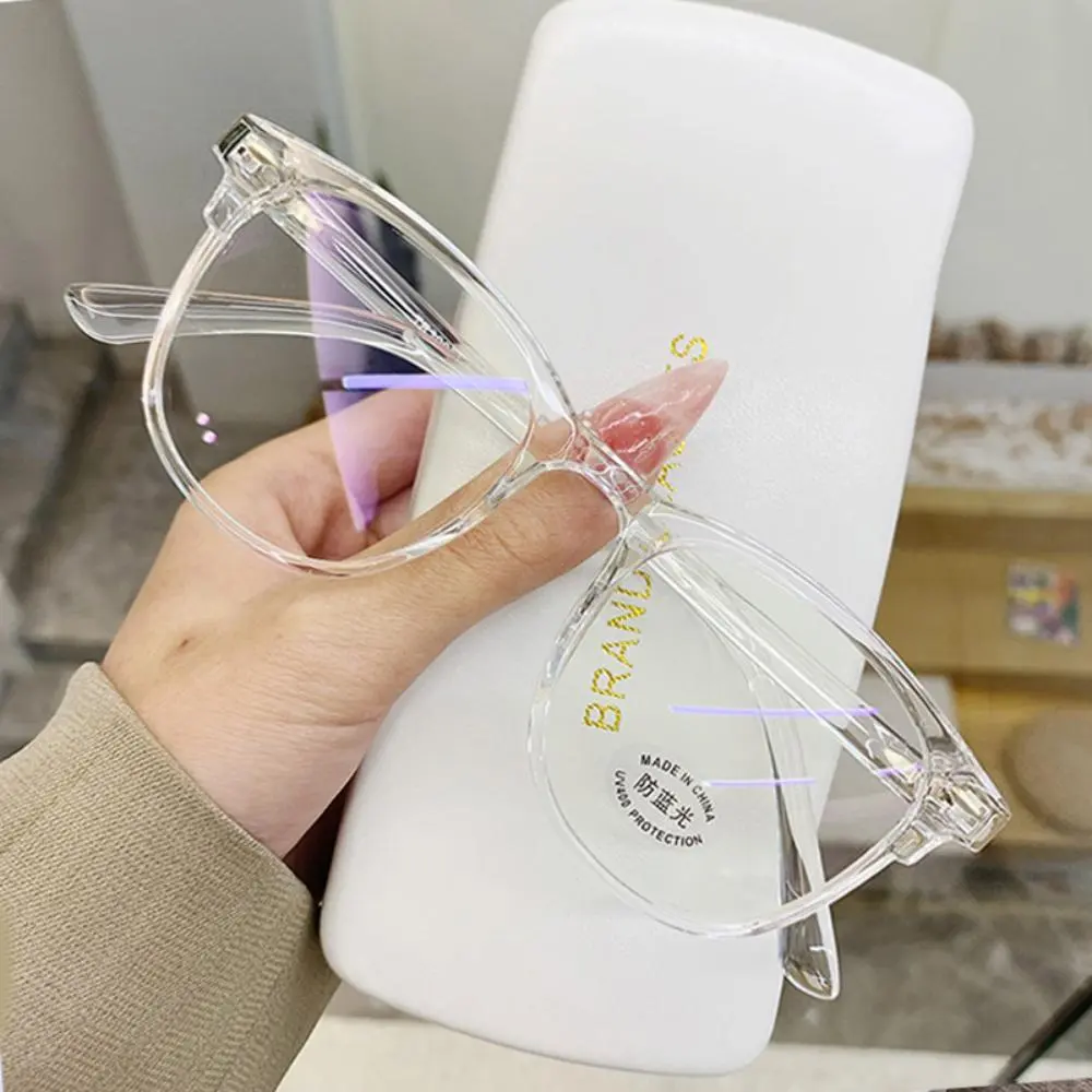 Unisex Full Rim Black Rectangular Eyeglasses for Nearsighted Correction, Transparent Lenses, -1.0 to -6.0 Diopter Range, Daily Use