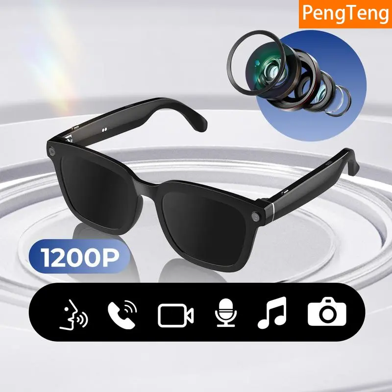 Al Bluetooth glasses, Ai smart glasses, Ai Glasses With Camera, Smart Camera, 800w HD camera+1080P video recording, image recognition, language translation, automatic image optimization, dual-mode transmission(Bluetooth+WIFI)