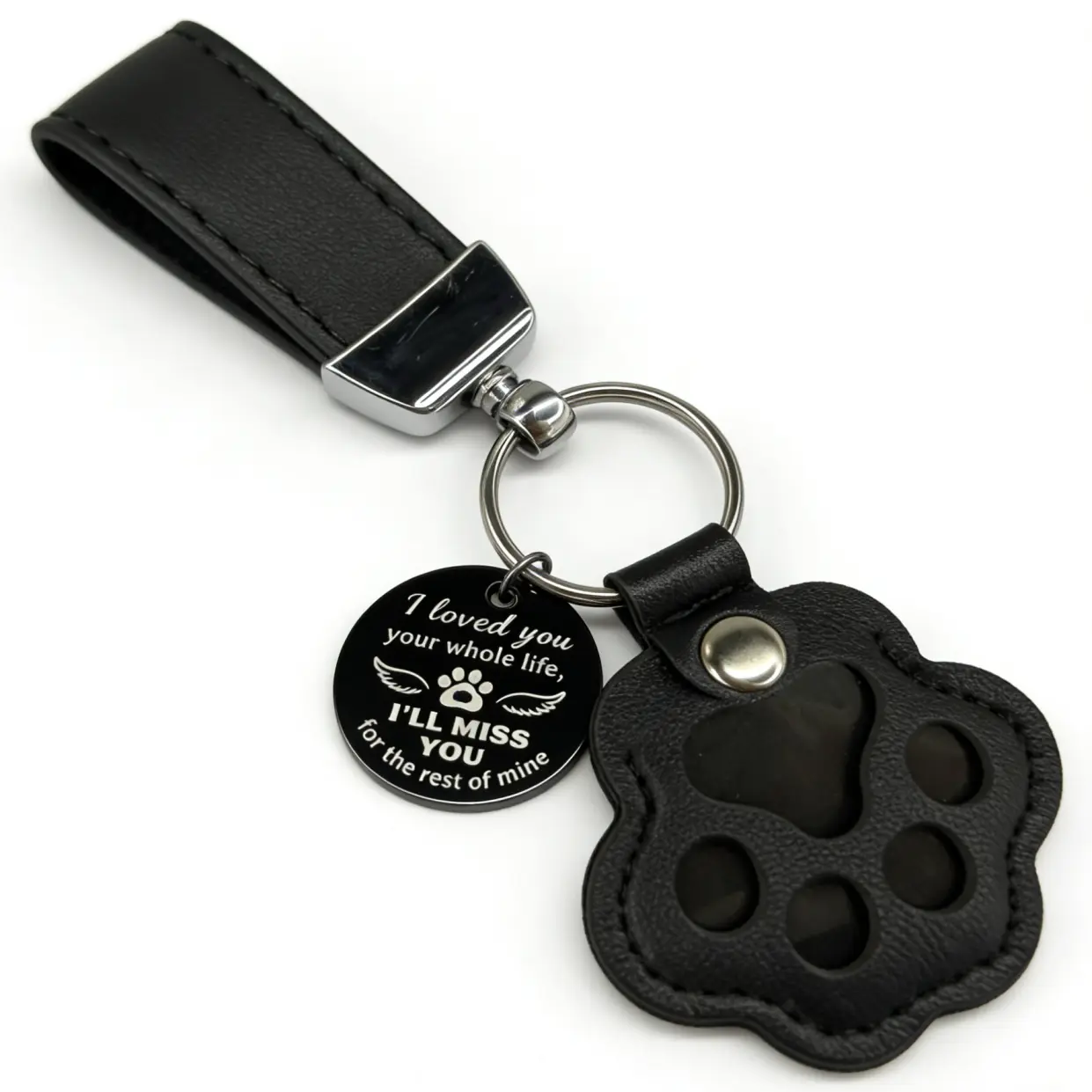 2026 HOLDNEAR Pet Fur Memory Paw Keychain, Dog Cat Hair Keepsake Charm, Sympathy Memorial Gift for Grieving Pet Owners, Dog Cat Lovers, Keychain Collectible, Animal-Inspired Keychains