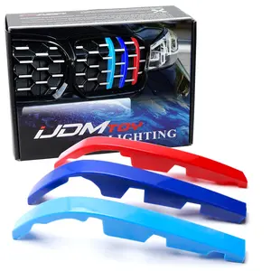 iJDMTOY Exact Fit M-Color Grille Insert Trims For 2023-up BMW G20 3 Series 320i 330i 340i w/Diamond Shape Front Large Grille