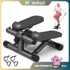 Mini Stepper for Exercise at Home, Stair Step Workout Machine with Resistance Band and Over 300lb Weight Capacity