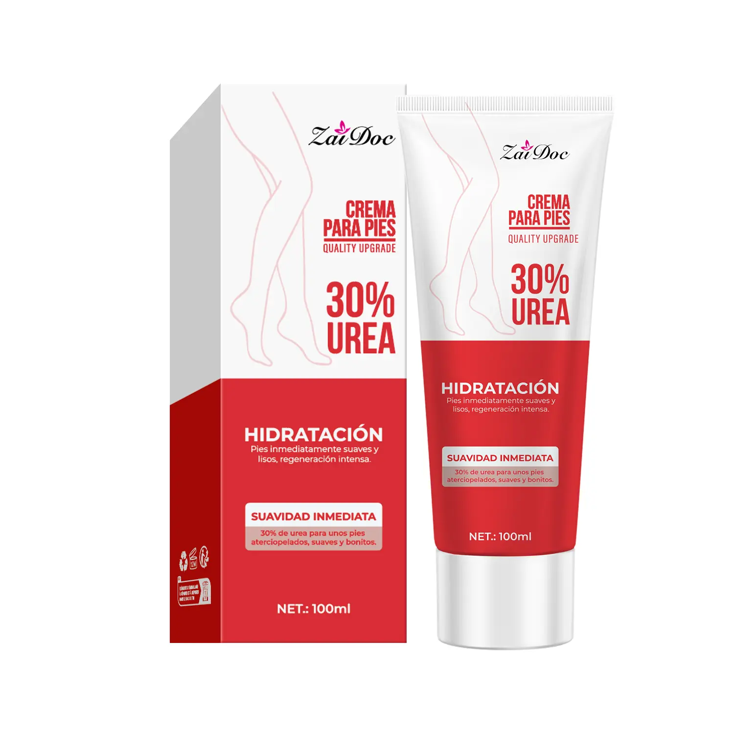 Urea foot cream is a lifesaver for cracked feet! ZaiDoc 30% urea foot cream, deeply moisturizes and exfoliates, leaving feet tender to the point of squeezing water