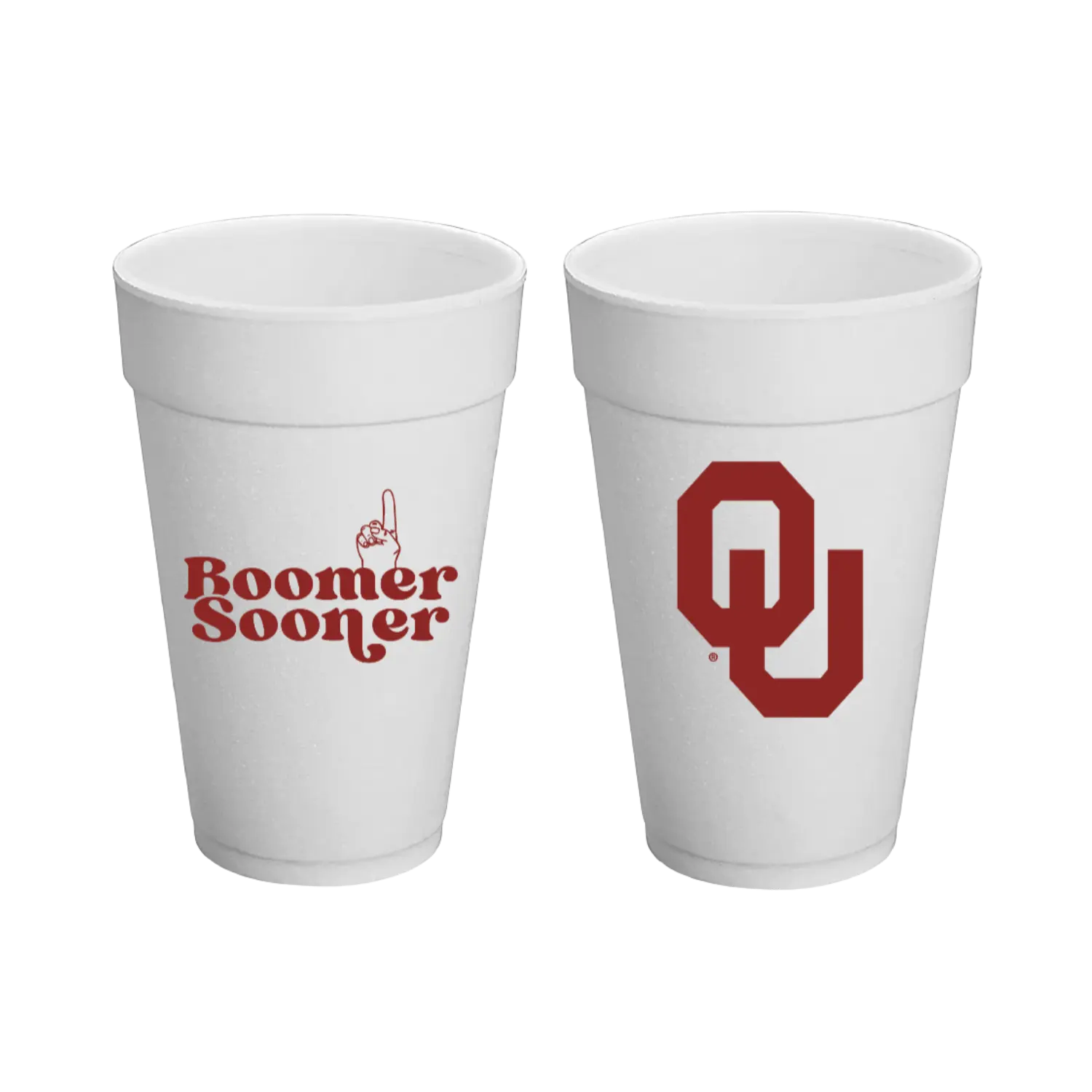 OU Styrofoam Cups (Set of 8)