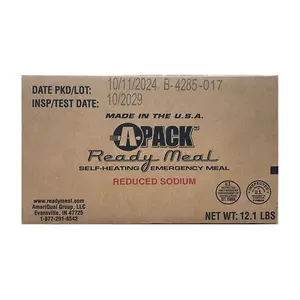 Ameriqual APack MRE (Meal Ready to Eat) Inspection Date 10/2029 - 1 Case 12 Meals Food Rice