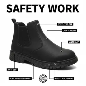 Splash-proof Smash-proof Puncture-proof & Breathable Unisex Chef Work Shoe Waterproof Non-slip Protective Gear for Industrial Use