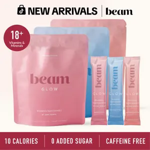 Beam Glow Women's Daily Superblend Duo/Trio Pack, 15 servings per bag (DuoPack 30 servings, TrioPack 45 servings), Supports Stronger Hair, Nails & Skin, Metabolism, Immunity and Hormone Balance, 10 calories per serving, 0 sugar