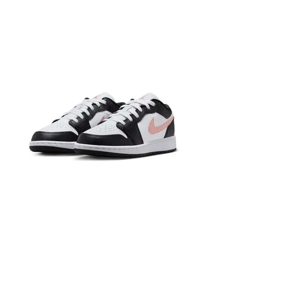 Jordan 1 Low White Black Rust Pink (GS) 553560-165 New Sneaker