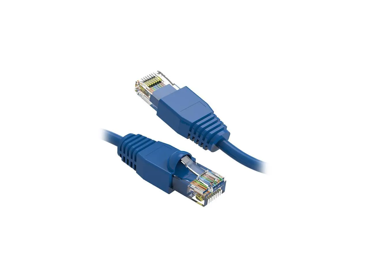 Nippon Labs 15Ft Cat6A UTP Ethernet Network Booted Cable,24AWG 15 Feet Gigabit LAN Network Cable RJ45 High Speed Patch Cable, Blue, 60CAT6A-15BL