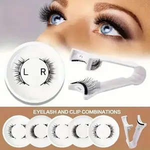 Magnetic 3D Eyelashes with Cross Pattern - Voluminous & Natural Look, 8mm Lengths, Reusable Glue-Free Application, Includes Magnetic Clip, Versatile Eyelash Sizes For D Curl Lashes, Precision Application Lashes, Eyelash Extensions, Cosmetic