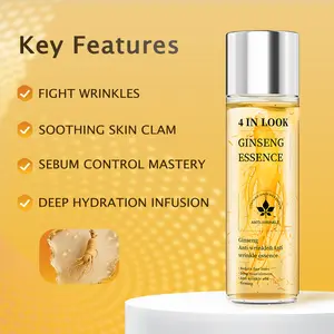 [4inlook official]Natural Ginseng Anti-Aging Hydrating Essence Water – 100% Wild Ginseng from Himalayas, Deep Moisture & Wrinkle Care for All Skin Types    Firming Skincare Serums Moisturizer Gentle 1
