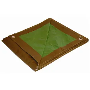 Foremost Tarp  5 ft. X 7 ft. Brown & Green Dry Top Reversible Polyethylene Tarp