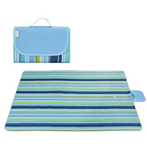 Sandproof Beach Blanket &  Portable Outdoor Mat - Sand-Resistant Camping, Picnic, Beach, Hiking Ground Sheet  - All-Season Lightweight Blanket for Travel, Backyard, Poolside - Easy Setup, Picnic Accessory, Compact Storage, Sturdy Construction