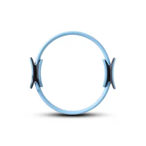 Pilates Ring for Full Body Workouts - 14.96" Fitness Circle with Dual Padded Handles - Ideal for Toning Core, Arms & Thighs - Lightweight Exercise Ring for Mat & Reformer Pilates Training | Blue