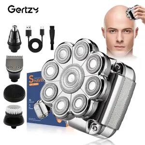 9D Professional Men's Hair Trimmer Set, Rechargeable Pain-Free Shaver, Safe Beard Clipper, Ideal Gift for Him, Travel-Friendly Essentials, USB Rechargeable Shaver, Multifunctional Shaving Head, Cordless Shaver