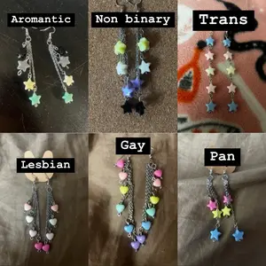 Pride flag earrings