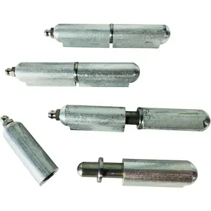 4 Inch Aluminum Weld-on Bullet Hinge, Stainless Steel Bushing & Pin with Zerk Grease Fitting, Pack of 4