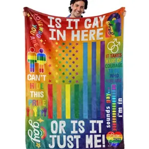 Soft Comfortable Funny Throw Blanket Lgbtq Blanket,Lgbt Gifts For Gay,Lesbian,Transexual,Friends,Besties,Gay Pride,Rainbow,Gay summerwins