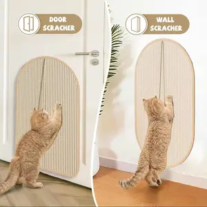 Wall & Sofa Saver Cat Scratcher - Extra Large Sisal Pad with Rolling Ball Toy, Shed-Free Scratching Board for Cats, Durable Cat Tree Board for Home Protector space-saving design furniture scratchpad stuff natural aesthetic,summervibes tiktokshopspringglow