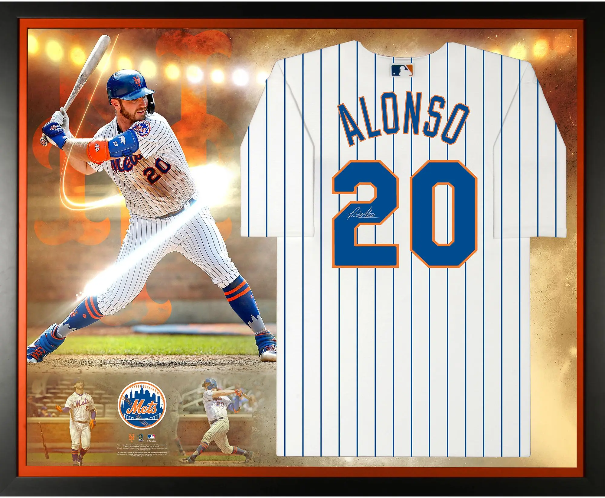 Pete Alonso New York Mets Framed Autographed White Nike Replica Jersey Collage - Fanatics Authentic Certified
