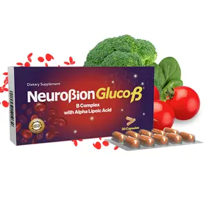 30 Capsules Neurobion Gluco B con Acido Alfa Lipoico Dietary Supplement B Complex with Alpha Lipoic Acid, Complejo B