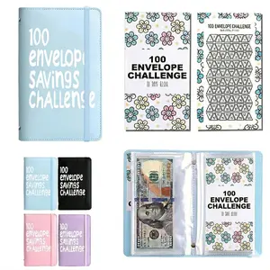 100 Envelope Saving Challenged Binder, Budget Binder, Saving Challenge Book, Saving Challenge Notebook, Money Organizer, Budget Planner Book for Budgeting,Birthday Gifts Income Tracker