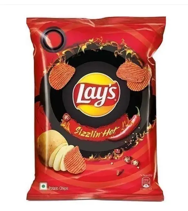 Lay's Crunchy Fried Chips, Sizzling Hot Dry Spicy Extreme Spicy Indian Snack, Extreme Spicy Snack