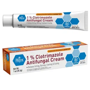 1% Clotrimazole Antifungal Cream 1oz- Fungus Skin Care Treatment with - Jock Itch Body Ointment - Fights Infection, Sweat Rash, Athletes Foot, Ringworm & Relieves Itching, Burning