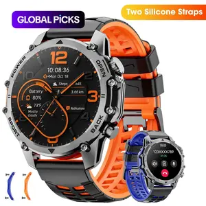 1.52-Inch HD Round Smartwatch for Men, Health Fitness Smartwatch with Sports Tracking, Bluetooth, Calls & Music Control, Multiple Sports Modes, IP68 Waterproof, Long Battery Life, Fitness Watch for Android iPhone, Multifunctional Smart Watch #GLOBAL PICKS