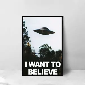I Want to Believe Poster - High Quality  Art Print - Room Decoration - Art Poster For Gift