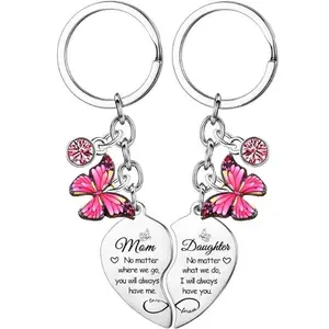 Summer Spring  Gift 2 Pcs Mom Daughter Matching Keychain Set Mom Daughter Present Mother's Day Gifts Christmas Birthday Gifts For Mother