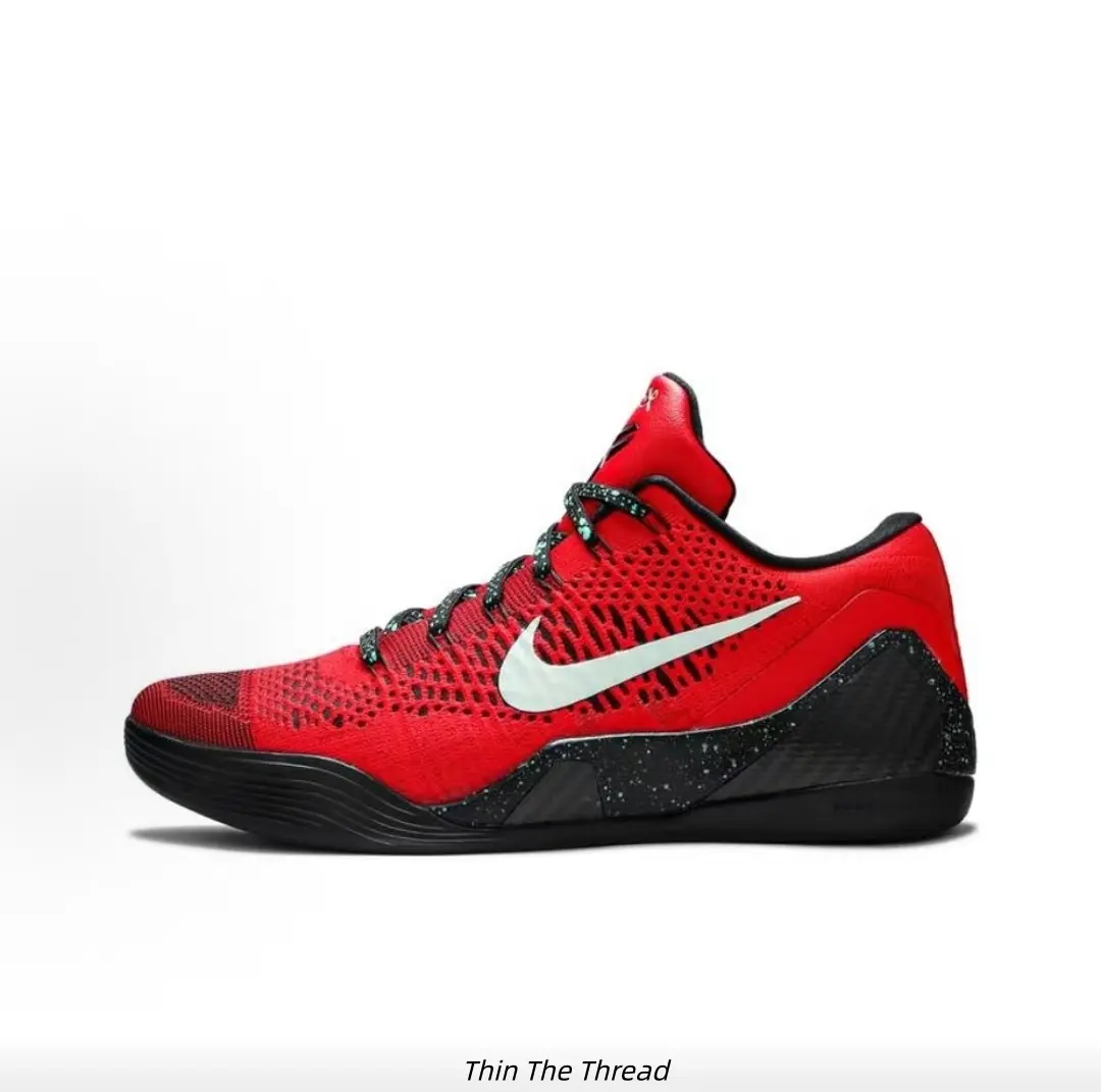 Bright Red Black Low Top Performance Basketball Shoes Breathable Knit Mesh High Traction Rubber Outsole Unisex Court Athletic Trainers