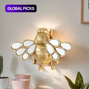 Creative Resin Bee Wall Hanging Decor, 5.51x8.14 Inch Water Drop Mirror Design, Home Party Insect Museum Decoration Gift, Home Decor Ornaments #GLOBAL PICKS