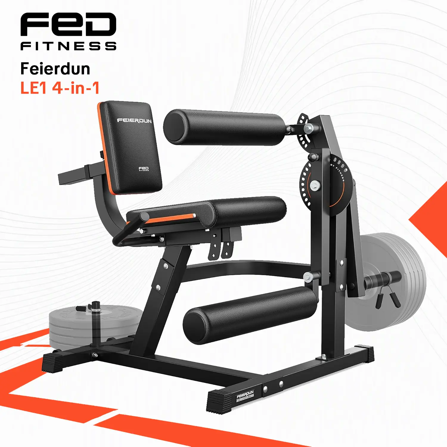 FED Fitness Compact Leg Extension Machine - 700 lbs Capacity Multifunctional Workout Station, Lower Body Strength Training Exercise Equipment for Home Gym, Adjustable Home Workout Gear