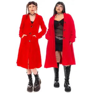 Mazzy Red Longline Jacket