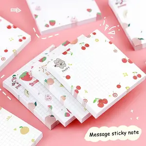 80 sheets/book Of Cute Fruit Sticky Notes, Small and Portable Cartoon Style Sticky Notes, Tear Off Sticky Notes, Suitable for Office/student Notebooks To Record Daily Matters, Sticky Labels, Decorative Stickers, Office Supplies